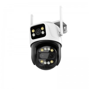 ICSEE 8MP Three Lens Three Screen Video Display Wifi PTZ Camera