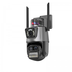 ICSEE 8MP Three Lens Three Screen Wifi PTZ Outdoor Camera