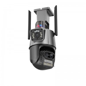 ICSEE 8MP Three Lens Three Screen Wifi PTZ Outdoor Camera