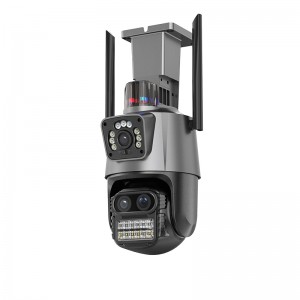 ICSEE 8MP Three Lens Three Screen Wifi PTZ Outdoor Camera