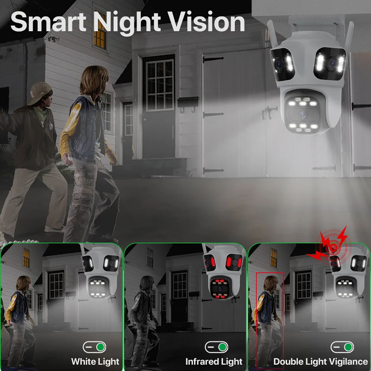 ICSEE 8MP Three Lens Three Screen Wifi Smart Home PTZ Security Camera (3)