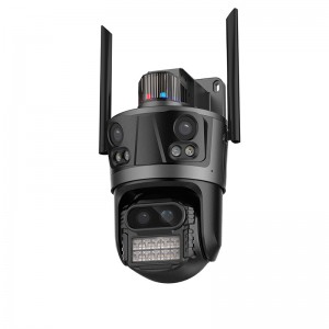 ICSEE Outdoor 12MP Four Lens Three Screen Wifi Camera with 8 Times Zoom
