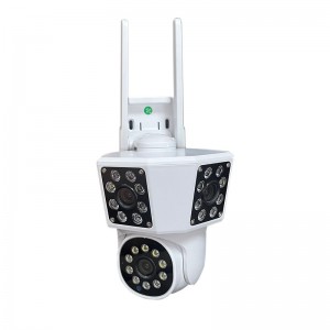 ICSEE Outdoor 8MP Four Lens Three Screen Wifi CCTV Camera