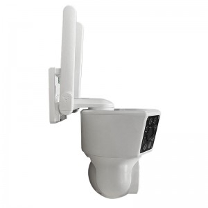 ICSEE Outdoor 8MP Four Lens Three Screen Wifi CCTV Camera