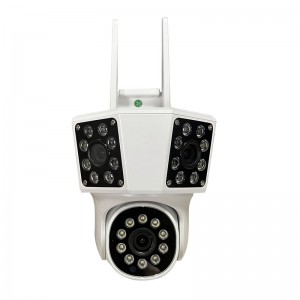 ICSEE Outdoor 8MP Four Lens Three Screen Wifi CCTV Camera