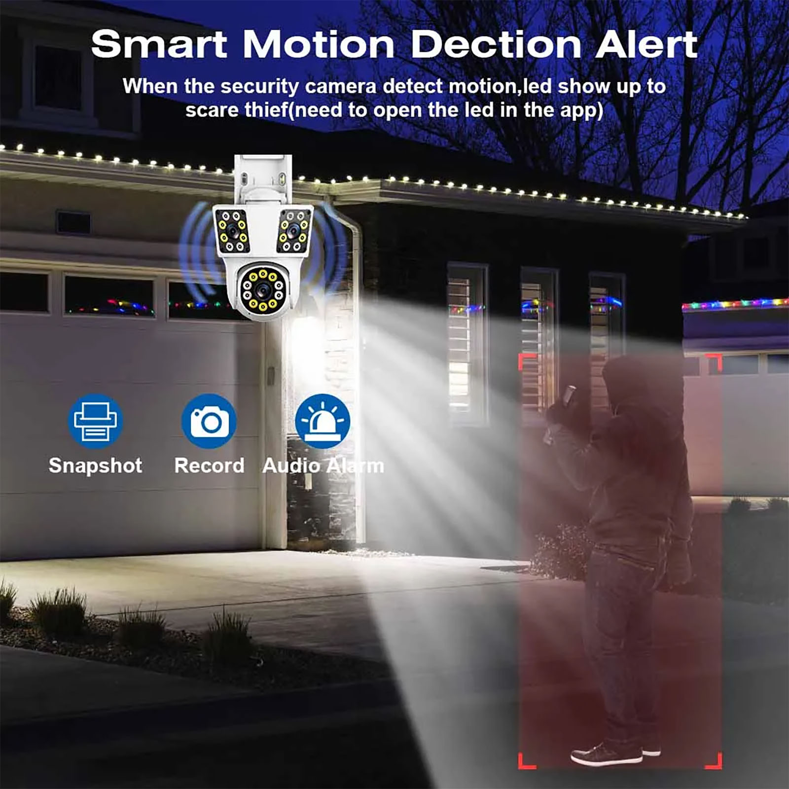 ICSEE Outdoor 8MP Four Lens Three Screen Wifi CCTV Camera  (5)