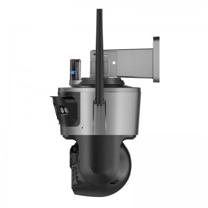 ICSee 4G PTZ CCTV Security Camera Outdoor 8X Optical Zoom Pan Tilt Rotate 360 Degree View  dual Lens Camera