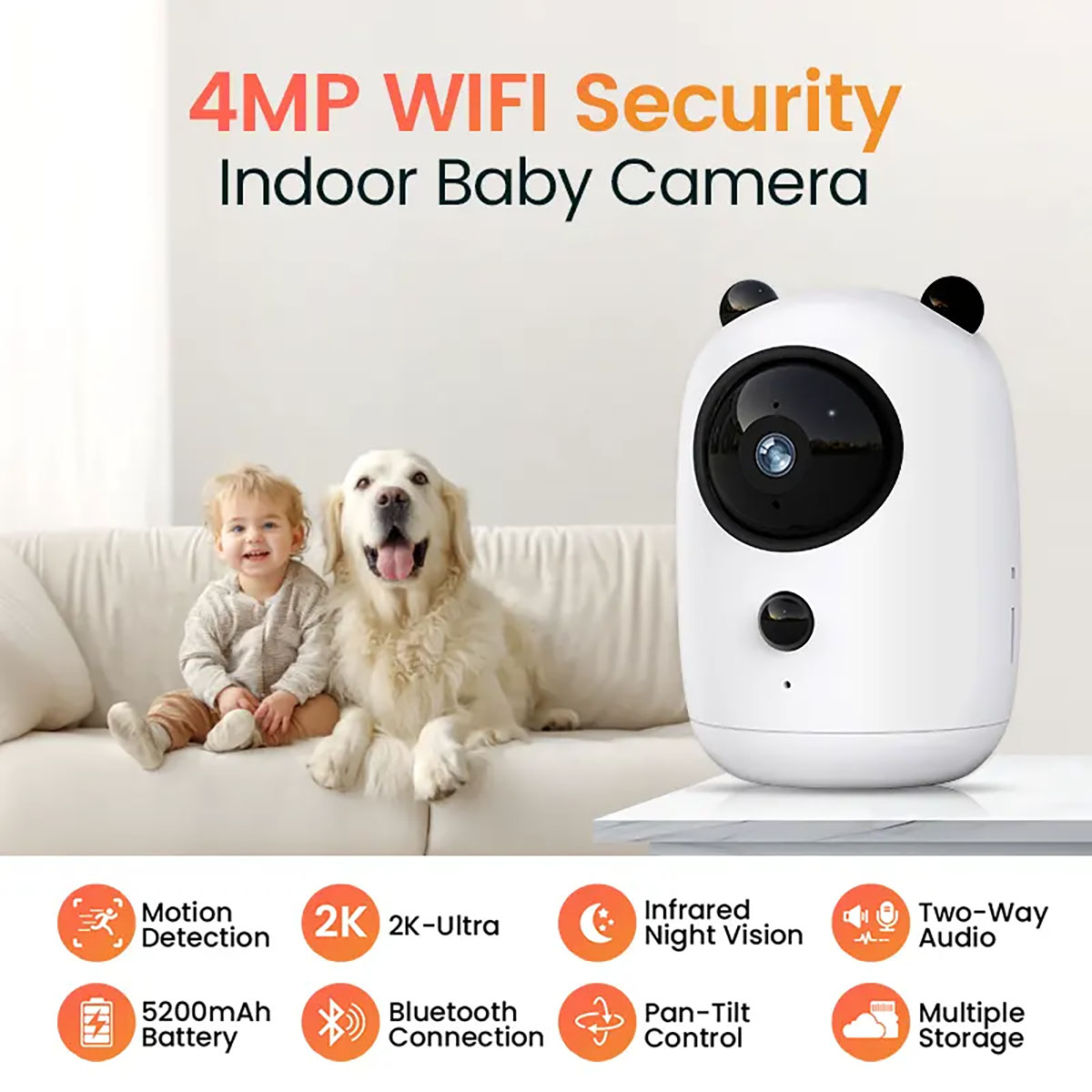 Icsee 4MP CCTV Security Camera Wifi Two-Way Audio Night Vision Al Human Detection Smart Baby Monitor (2)