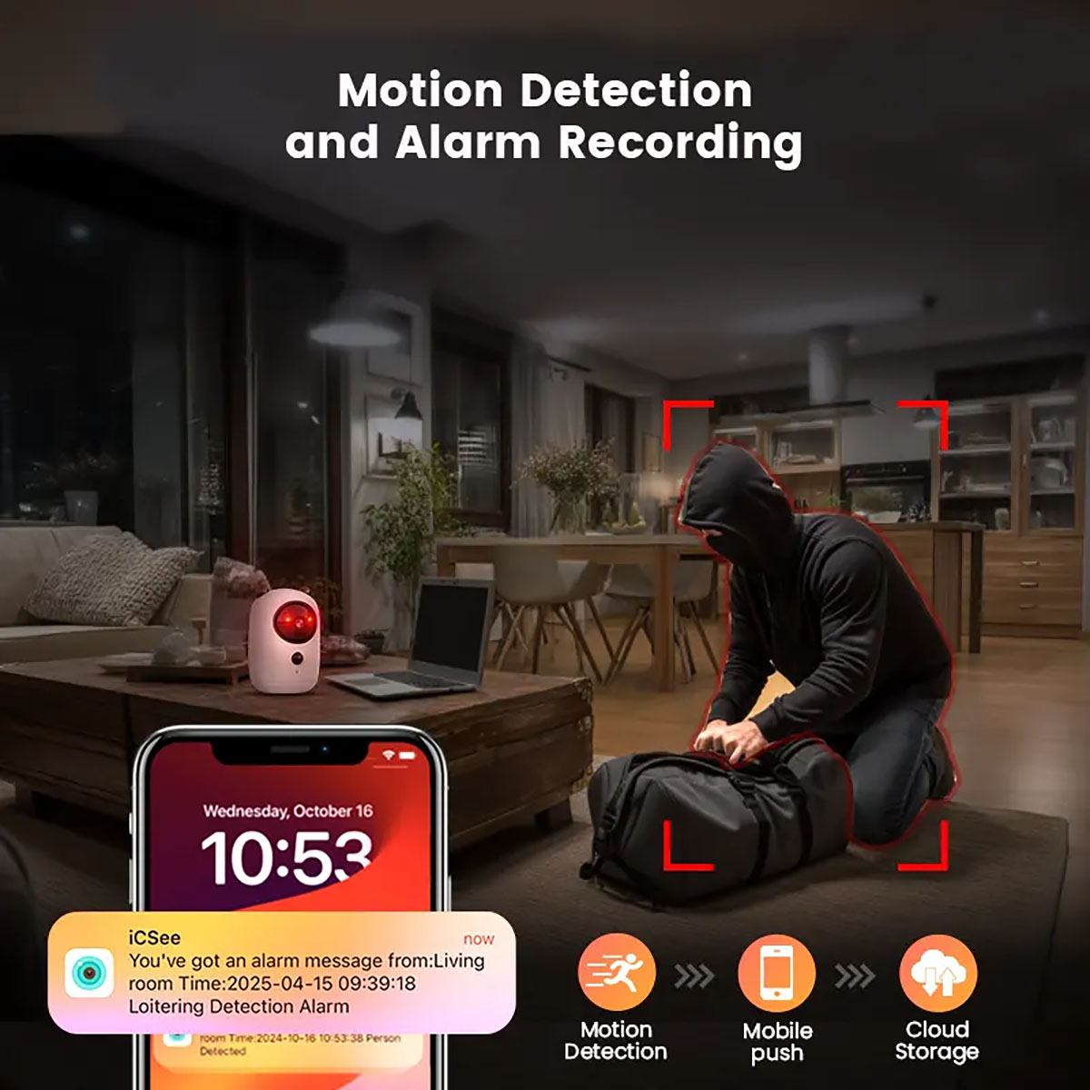 Icsee 4MP CCTV Security Camera Wifi Two-Way Audio Night Vision Al Human Detection Smart Baby Monitor (5)
