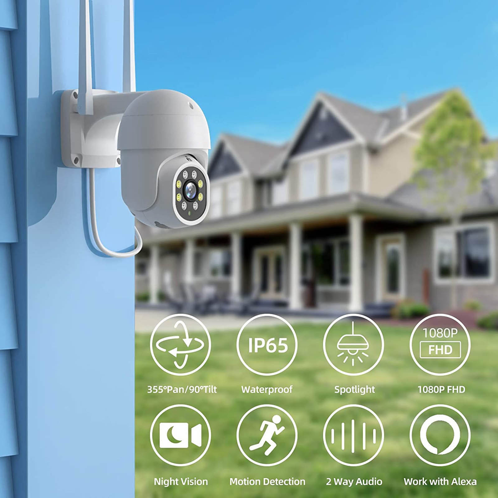 Sunisee IP Network Smart Wifi Outdoor Security PTZ Camera (2)