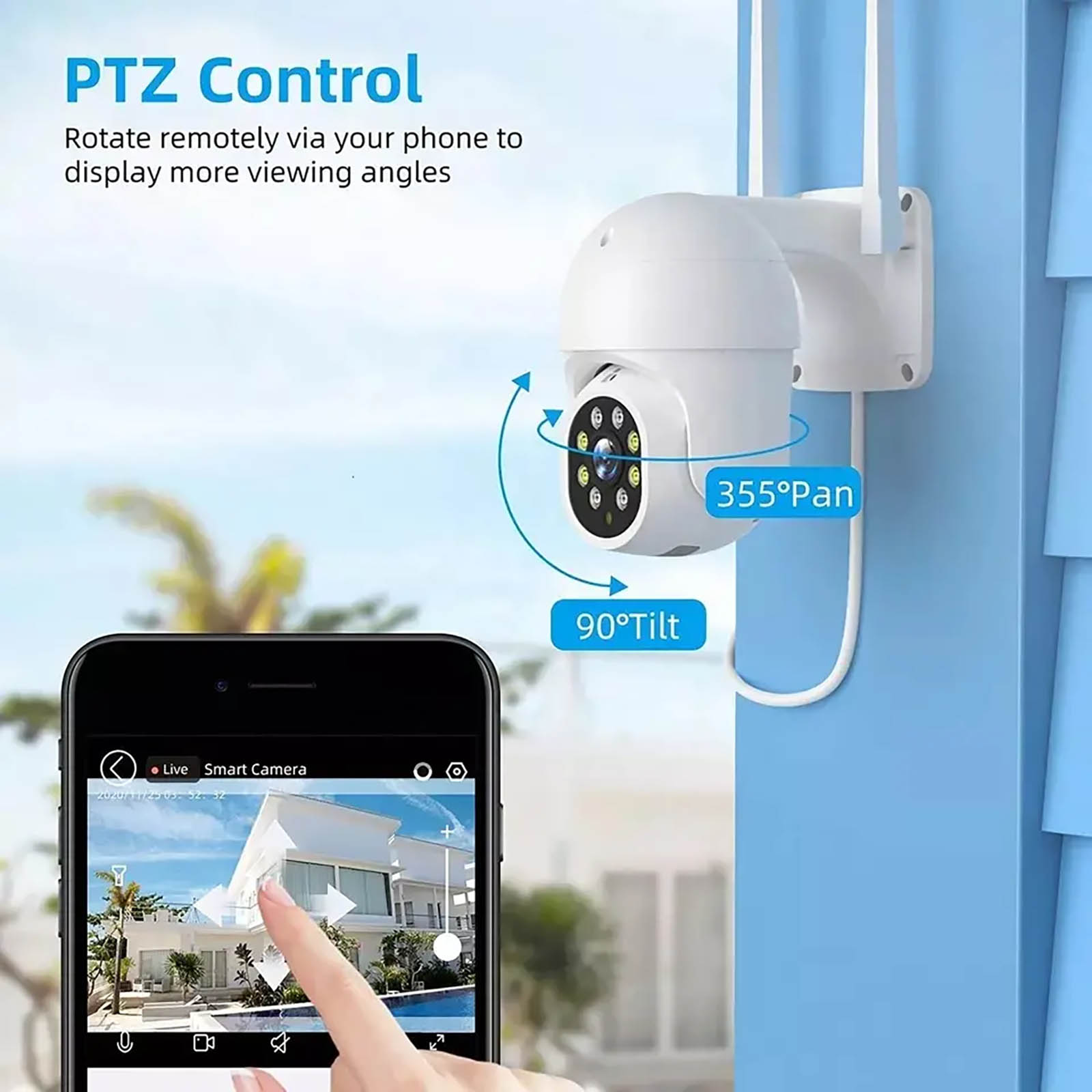 Sunisee IP Network Smart Wifi Outdoor Security PTZ Camera (ada1)