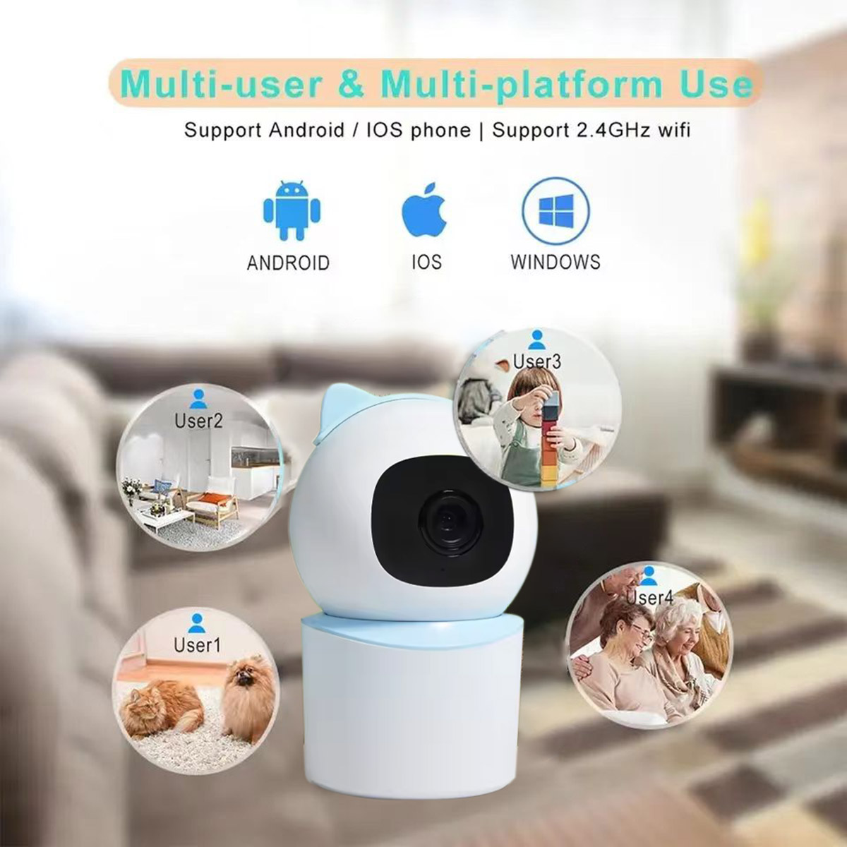 TUYA WiFi Smart Home Wireless IP Surveillance Camera Baby Monitor (1)