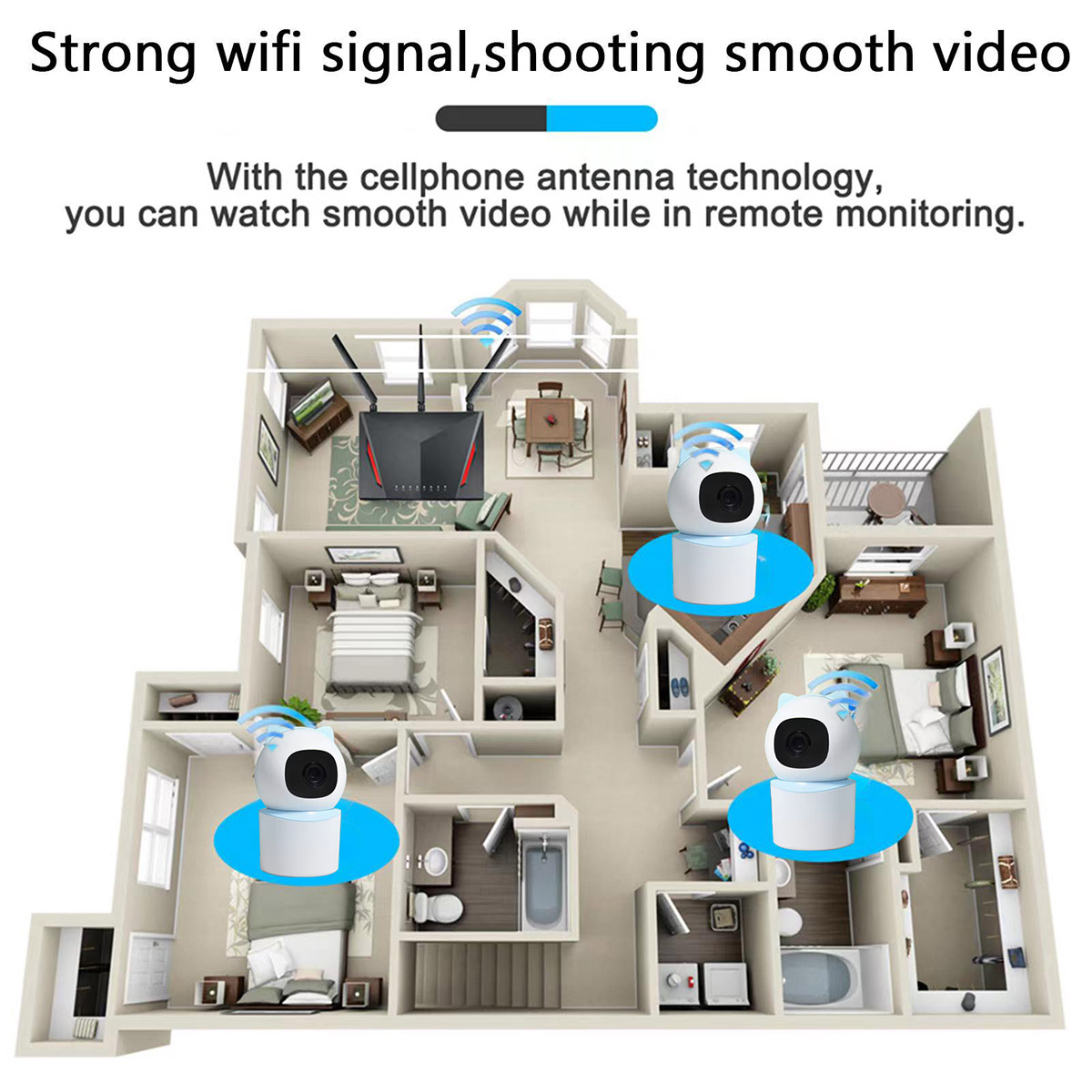 TUYA WiFi Smart Home Wireless IP Surveillance Camera Baby Monitor (2)