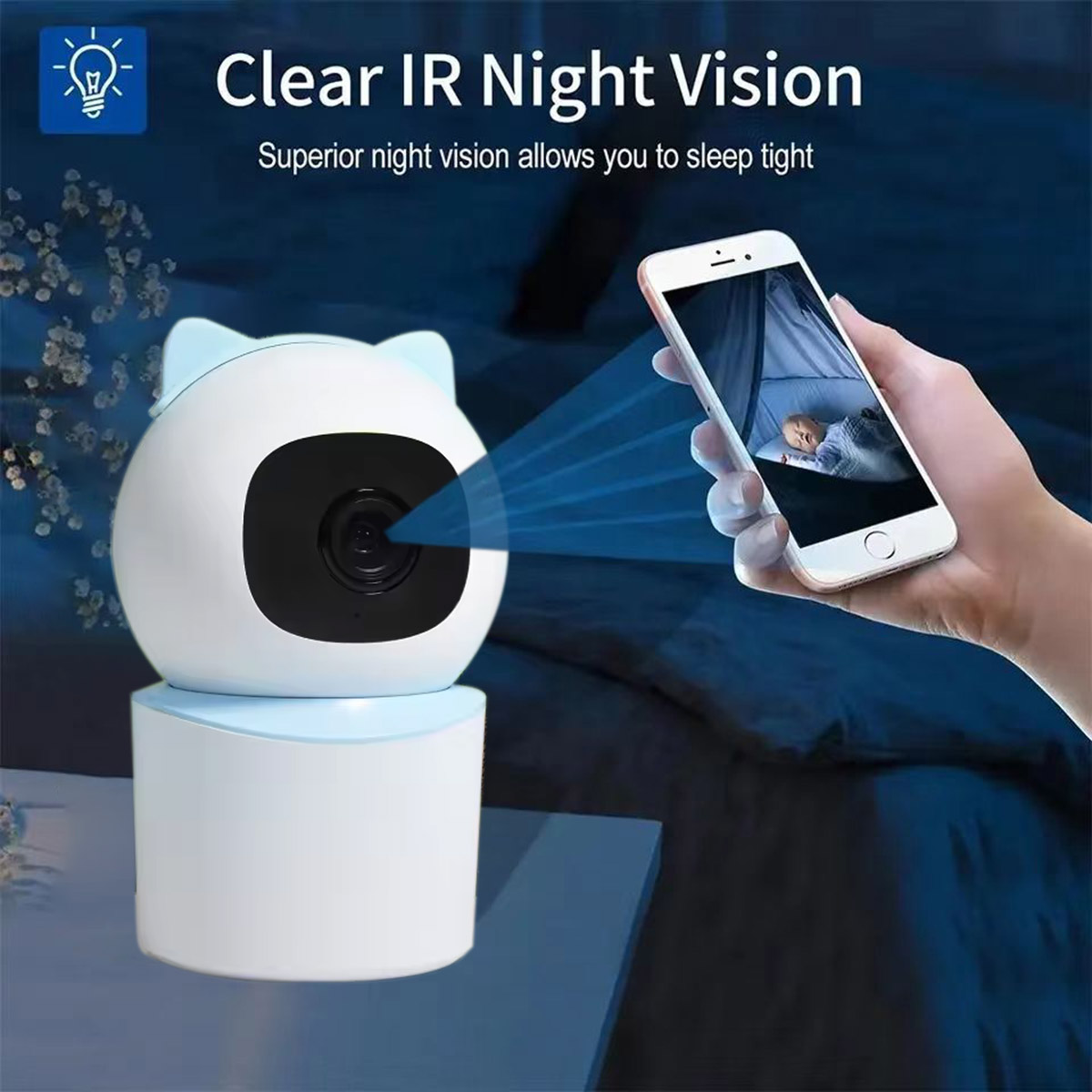 TUYA WiFi Smart Home Wireless IP Surveillance Camera Baby Monitor (6)
