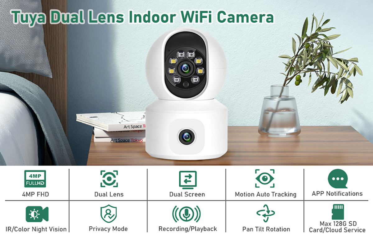 Tuya 4MP Dual Lens WiFi Auto Tracking Baby Monitor Camera (1)