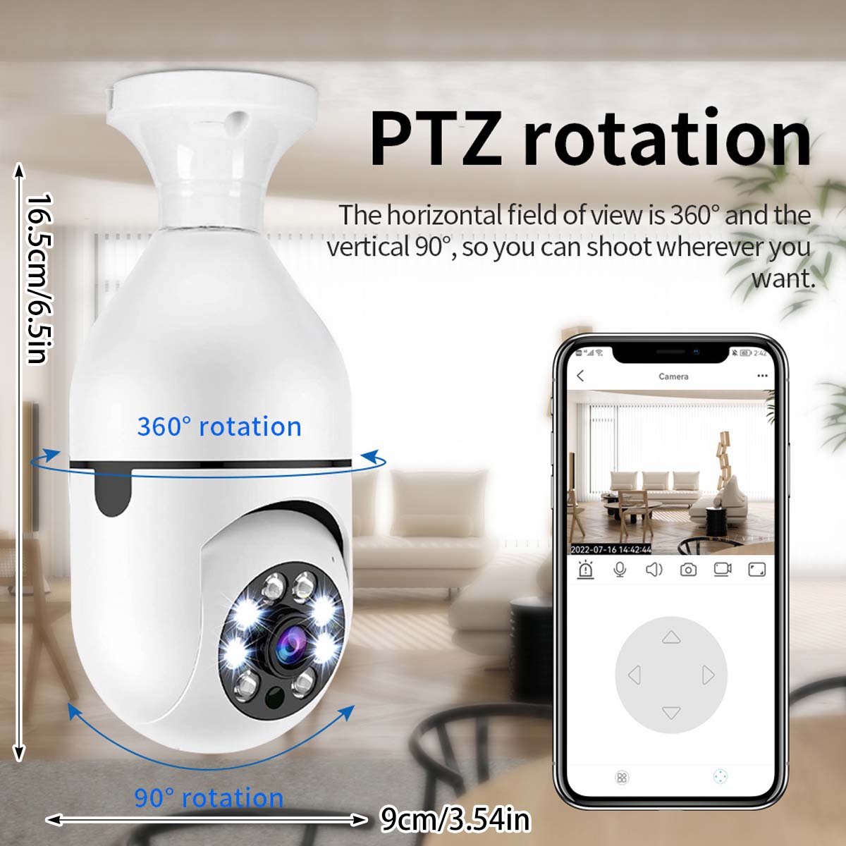 Tuya WiFi E27 Bulb CCTV Full Color AI Security Camera (1)