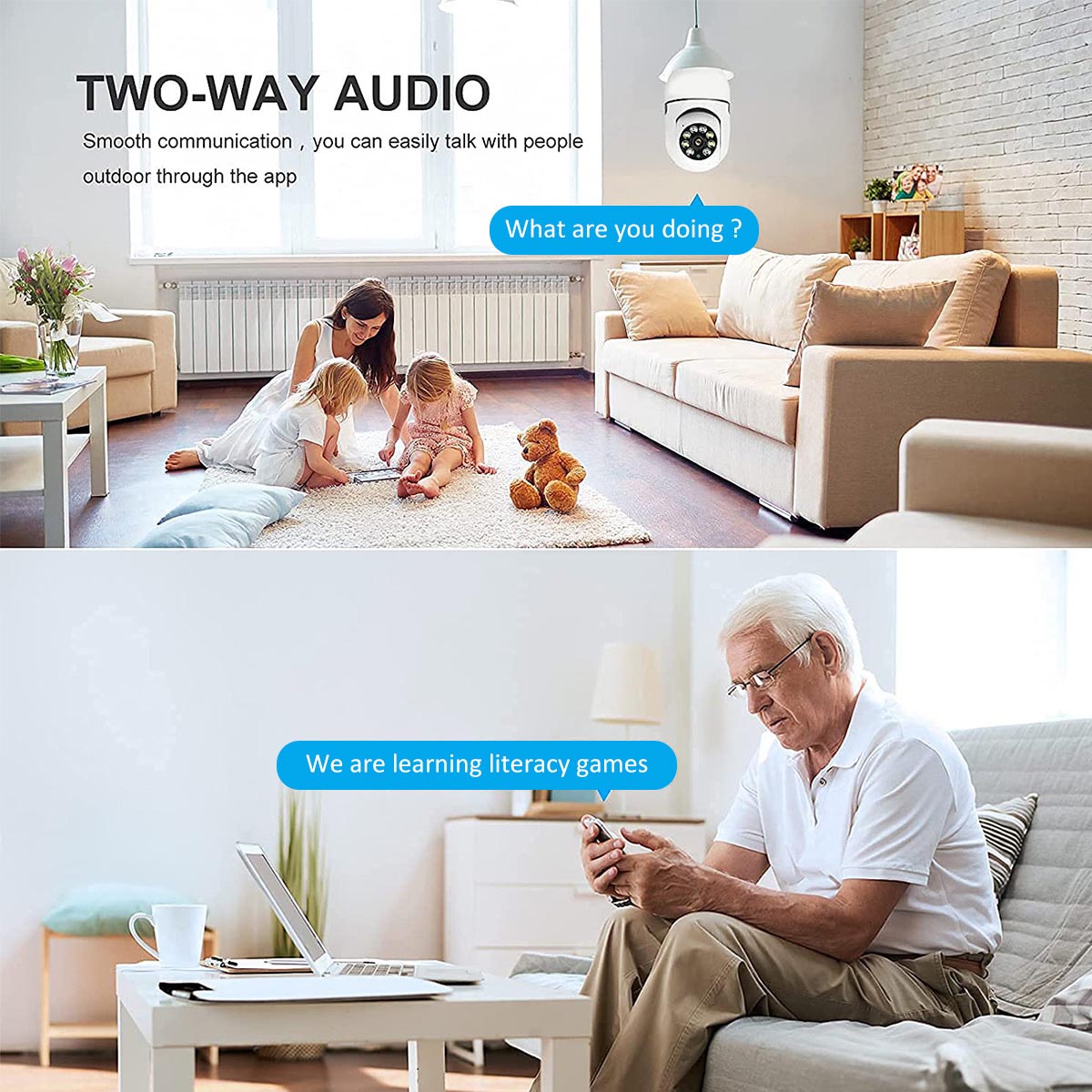 Tuya WiFi E27 Bulb CCTV Full Color AI Security Camera (2)
