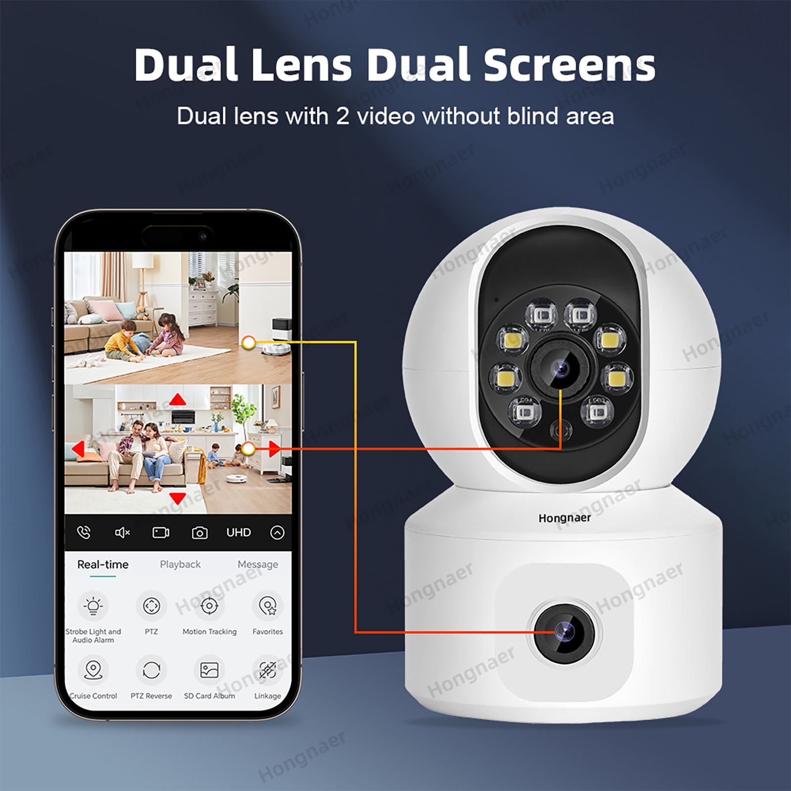 UHD Mini 2K 4MP Dual-Lens WiFi Security Camera for Home  (1)a