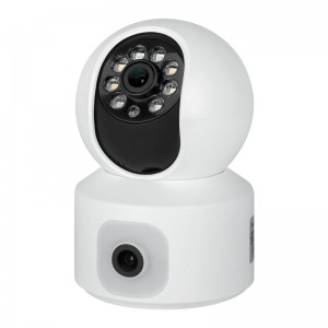 UHD Mini 2K 4MP Dual-Lens WiFi Security Camera for Home