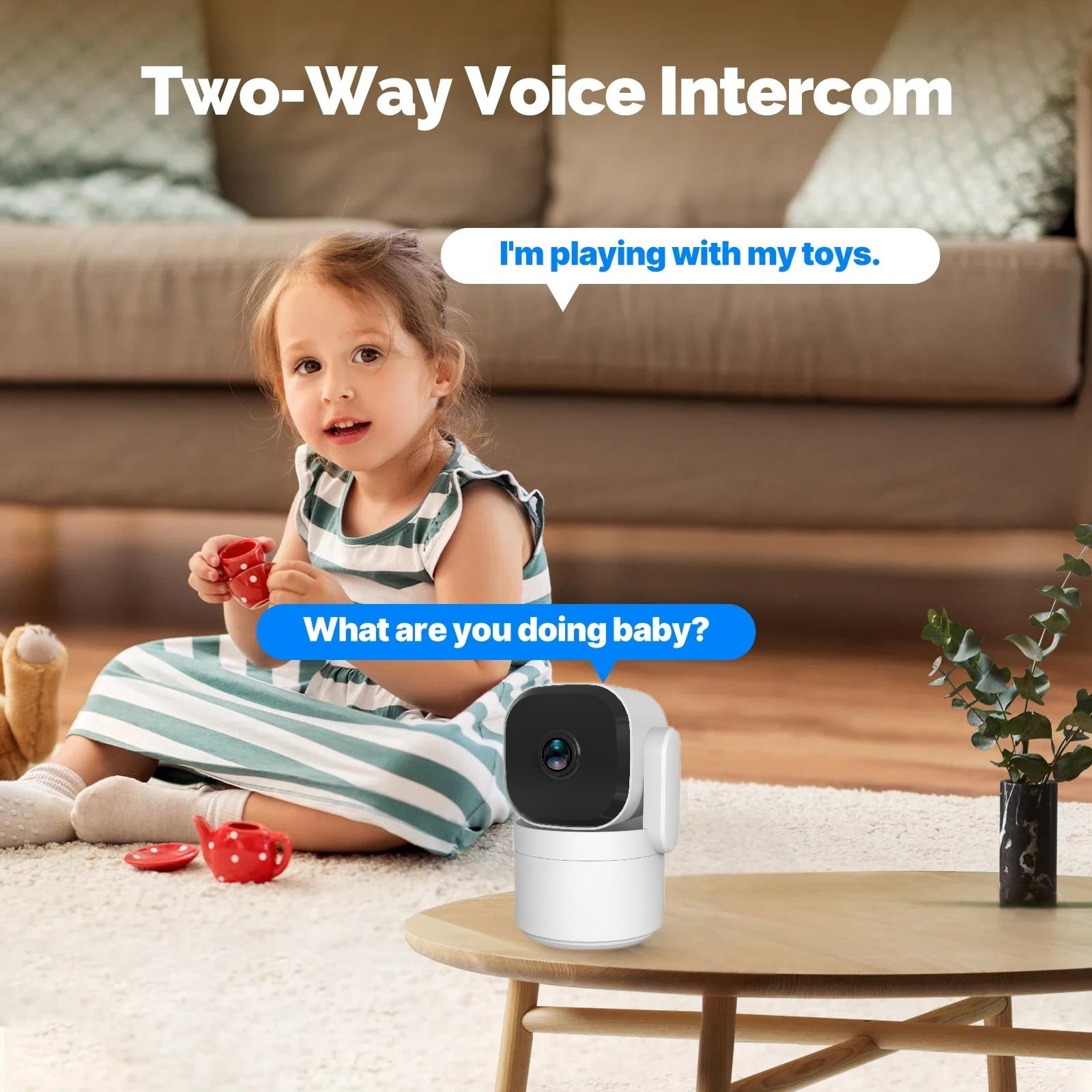 Wireless Wifi Indoor IP Camera Auto Tracking Baby Security Monitor (3)