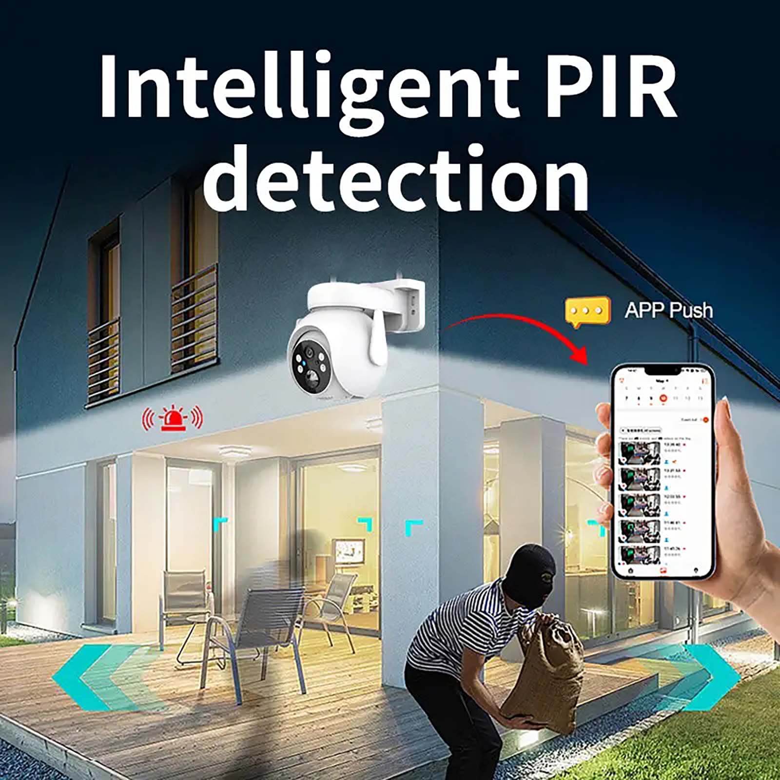 ICsee 4MP 4G LTE Solar Camera Outdoor Wireless Security Camera with PIR Human Detection Battery Network Category  (4)