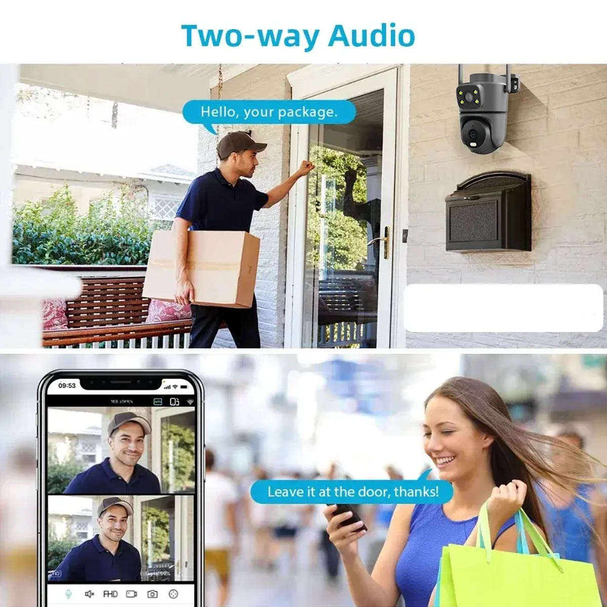  4MP Dual Lens Dual Screens Smart Video Surveillance Auto Tracking Camera (5)